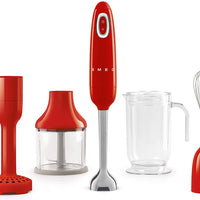 Smeg - 50's Retro Style Immersion Red Hand Blender With Accessories - HBF22RDUS - DISCONTINUED