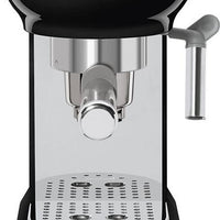 Smeg - 50's Retro Style Manual Black Espresso Machine - ECF02BLUS