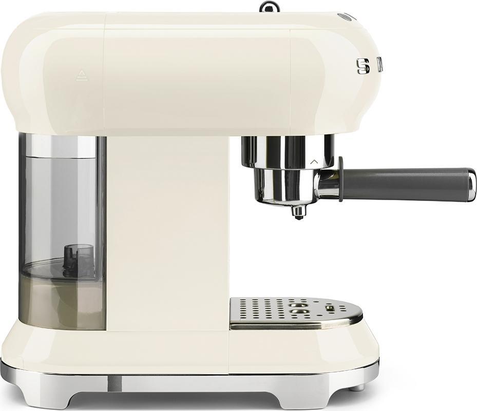 Smeg - 50's Retro Style Manual Cream Espresso Machine - ECF02CRUS
