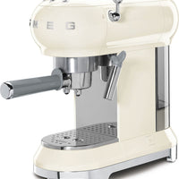 Smeg - 50's Retro Style Manual Cream Espresso Machine - ECF02CRUS