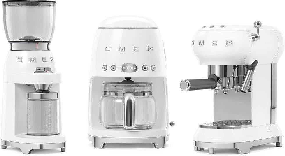 Smeg - 50's Retro Style Manual White Espresso Maker - ECF02WHUS