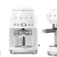 Smeg - 50's Retro Style Manual White Espresso Maker - ECF02WHUS