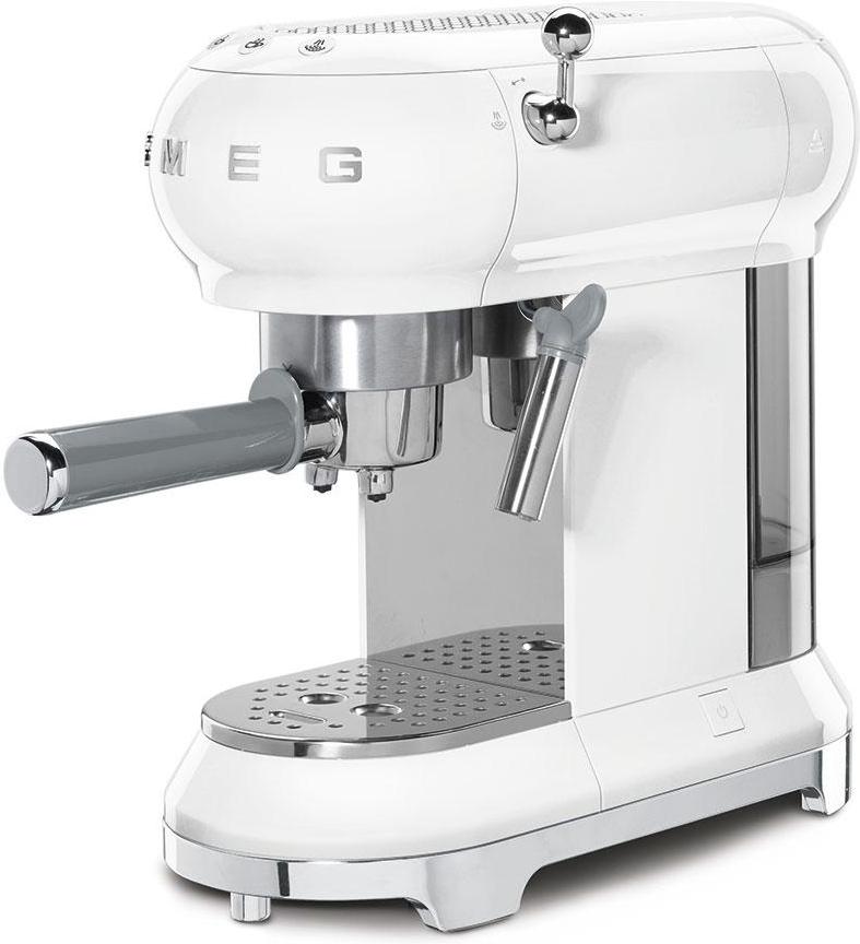 Smeg - 50's Retro Style Manual White Espresso Maker - ECF02WHUS