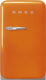 Smeg - 50's Retro Style Orange Compact Refrigerator - FAB5UROR3 (Special Order Item)