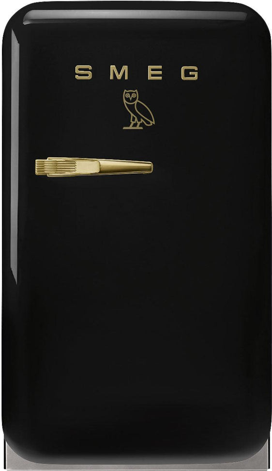 Smeg - 50's Retro Style Ovo Black Compact Refrigerator - FAB5URDOVOB3