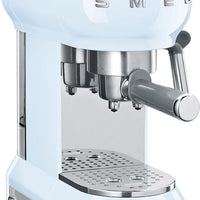 Smeg - 50's Retro Style Pastel Blue Manual Espresso Machine - ECF02PBUS