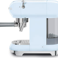 Smeg - 50's Retro Style Pastel Blue Manual Espresso Machine - ECF02PBUS