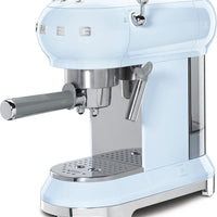Smeg - 50's Retro Style Pastel Blue Manual Espresso Machine - ECF02PBUS