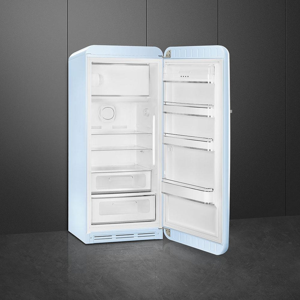 Smeg - 50's Retro Style Pastel Blue Right Hinge Refrigerator - FAB28URPB3 (Special Order Item)