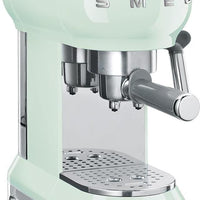 Smeg - 50's Retro Style Pastel Green Manual Espresso Machine - ECF02PGUS