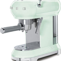 Smeg - 50's Retro Style Pastel Green Manual Espresso Machine - ECF02PGUS