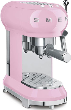 Smeg - 50's Retro Style Pink Manual Espresso Machine - ECF02PKUS