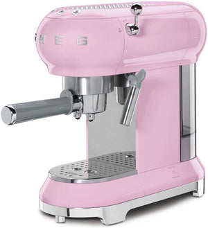 Smeg - 50's Retro Style Pink Manual Espresso Machine - ECF02PKUS