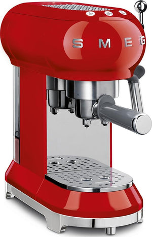 Smeg - 50's Retro Style Red Mannual Espresso Machine - ECF02RDUS