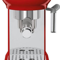 Smeg - 50's Retro Style Red Mannual Espresso Machine - ECF02RDUS