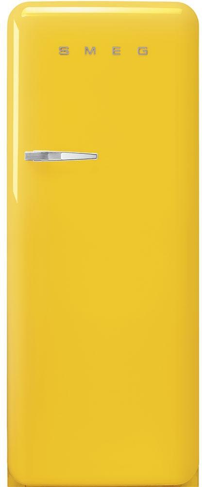 Smeg - 50's Retro Style Yellow Right Hinge Refrigerator/Freezer - FAB28URYW3