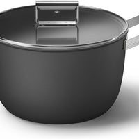 Smeg - 7.7 L 50's Style Non-Stick Casserole Black - CKFC2611BLM