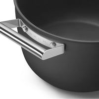 Smeg - 7.7 L 50's Style Non-Stick Casserole Black - CKFC2611BLM