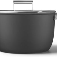 Smeg - 7.7 L 50's Style Non-Stick Casserole Black - CKFC2611BLM