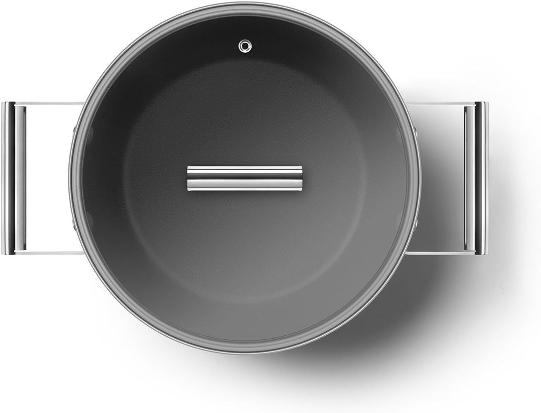 Smeg - 7.7 L 50's Style Non-Stick Casserole Cream - CKFC2611CRM