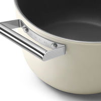 Smeg - 7.7 L 50's Style Non-Stick Casserole Cream - CKFC2611CRM