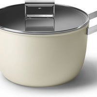 Smeg - 7.7 L 50's Style Non-Stick Casserole Cream - CKFC2611CRM