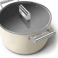 Smeg - 7.7 L 50's Style Non-Stick Casserole Cream - CKFC2611CRM