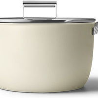 Smeg - 7.7 L 50's Style Non-Stick Casserole Cream - CKFC2611CRM