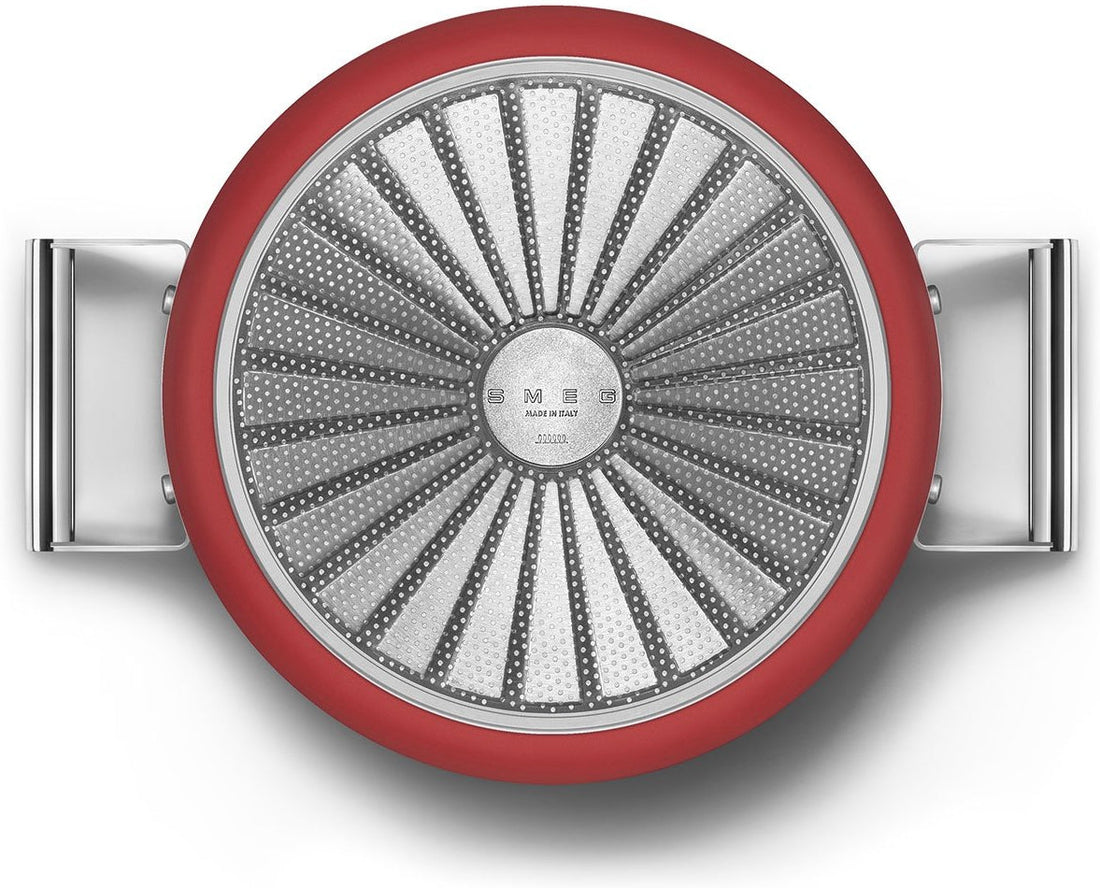 Smeg - 7.7 L 50's Style Non-Stick Casserole Red - CKFC2611RDM