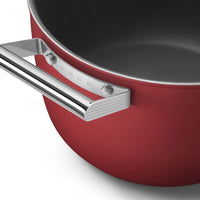 Smeg - 7.7 L 50's Style Non-Stick Casserole Red - CKFC2611RDM