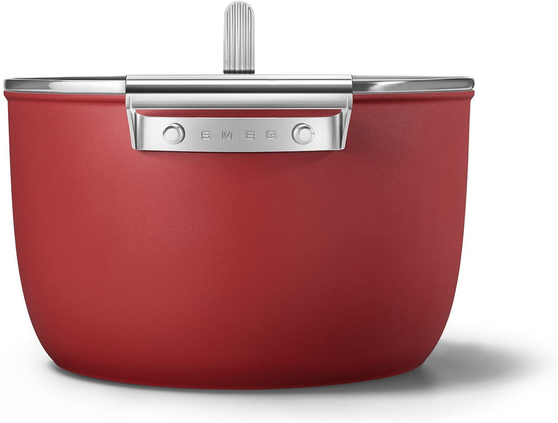 Smeg - 7.7 L 50's Style Non-Stick Casserole Red - CKFC2611RDM