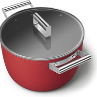 Smeg - 7.7 L 50's Style Non-Stick Casserole Red - CKFC2611RDM