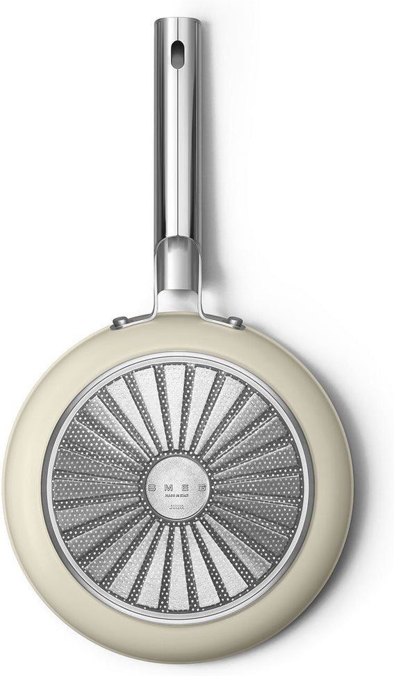 Smeg - 9.5" 50's Style Non-Stick Fry Pan Cream - CKFF2401CRM