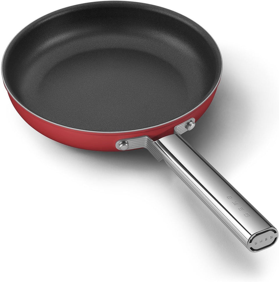Smeg - 9.5" 50's Style Non-Stick Fry Pan Red - CKFF2401RDM