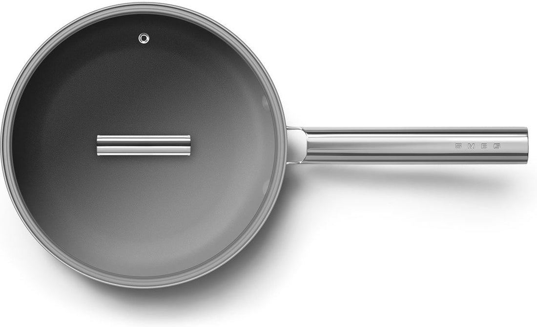 Smeg - 9.5" 50's Style Non-Stick Fry Pan Red - CKFF2401RDM