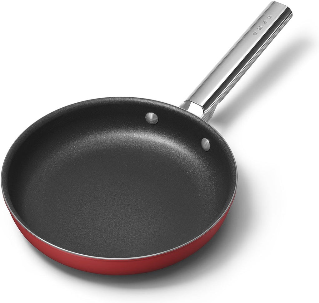 Smeg - 9.5" 50's Style Non-Stick Fry Pan Red - CKFF2401RDM