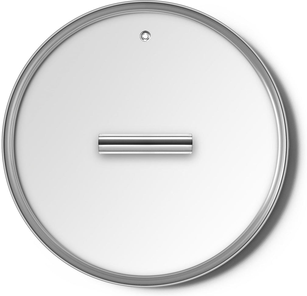 Smeg - 9.5″ Flat Tempered Glass Lid With Stainless Steel Rim - CKFL2401