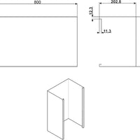 Smeg - Chimney Extension - KITCMNKD (Special Order Item)