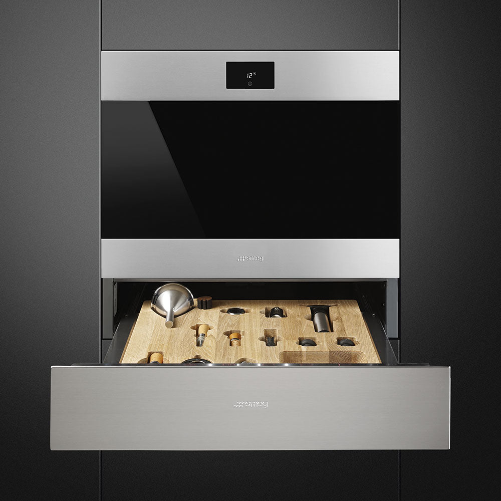 Smeg - Classic - 24" 18 Bottle Built-In Wine Cooler Right Hinge - CVIU318RX (Special Order Item)