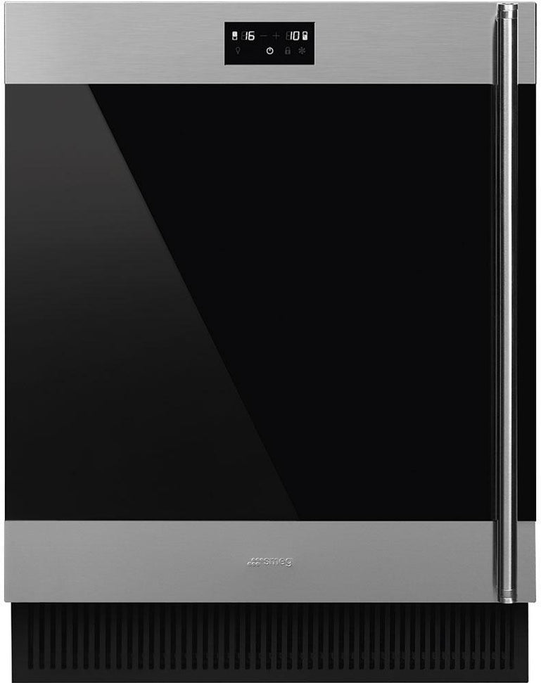 Smeg - Classic 24" 38 Bottle Under Counter Wine Cooler Left Hinge - CVIU338LX (Special Order Item)