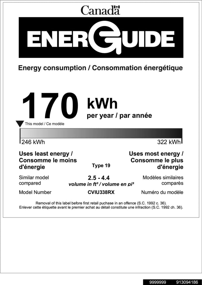 Smeg - Classic 24" 38 Bottle Under Counter Wine Cooler Right Hinge - CVIU338RX (Special Order Item)