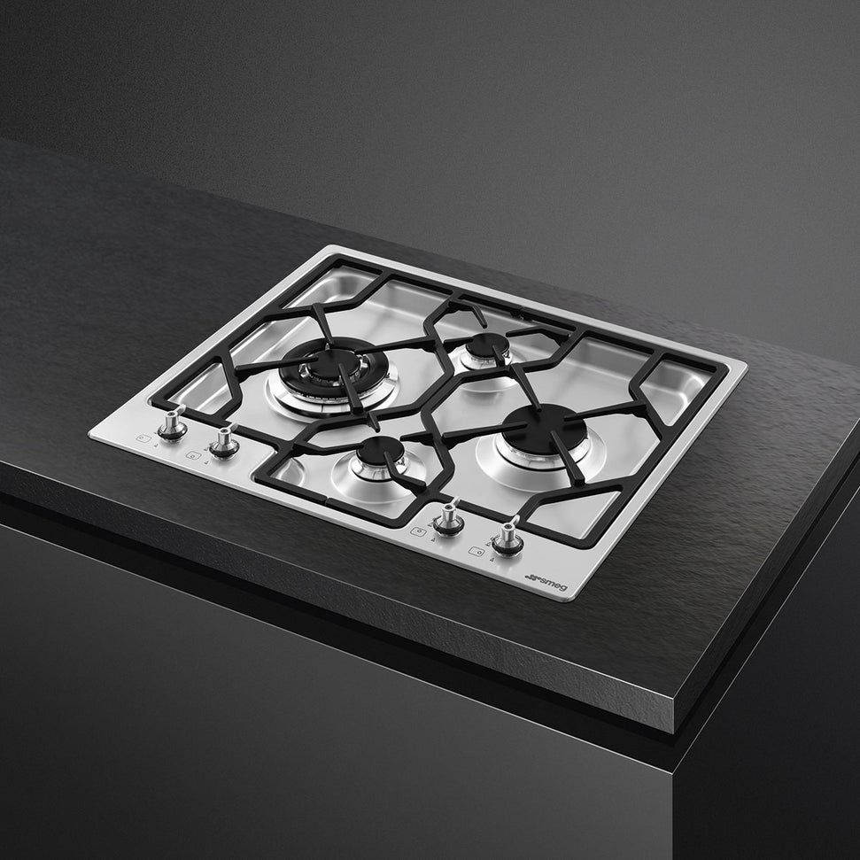 Smeg - Classic 24" Gas Cooktop with Pro Style Knobs - PGFU24X2