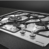 Smeg - Classic 24" Gas Cooktop with Pro Style Knobs - PGFU24X2