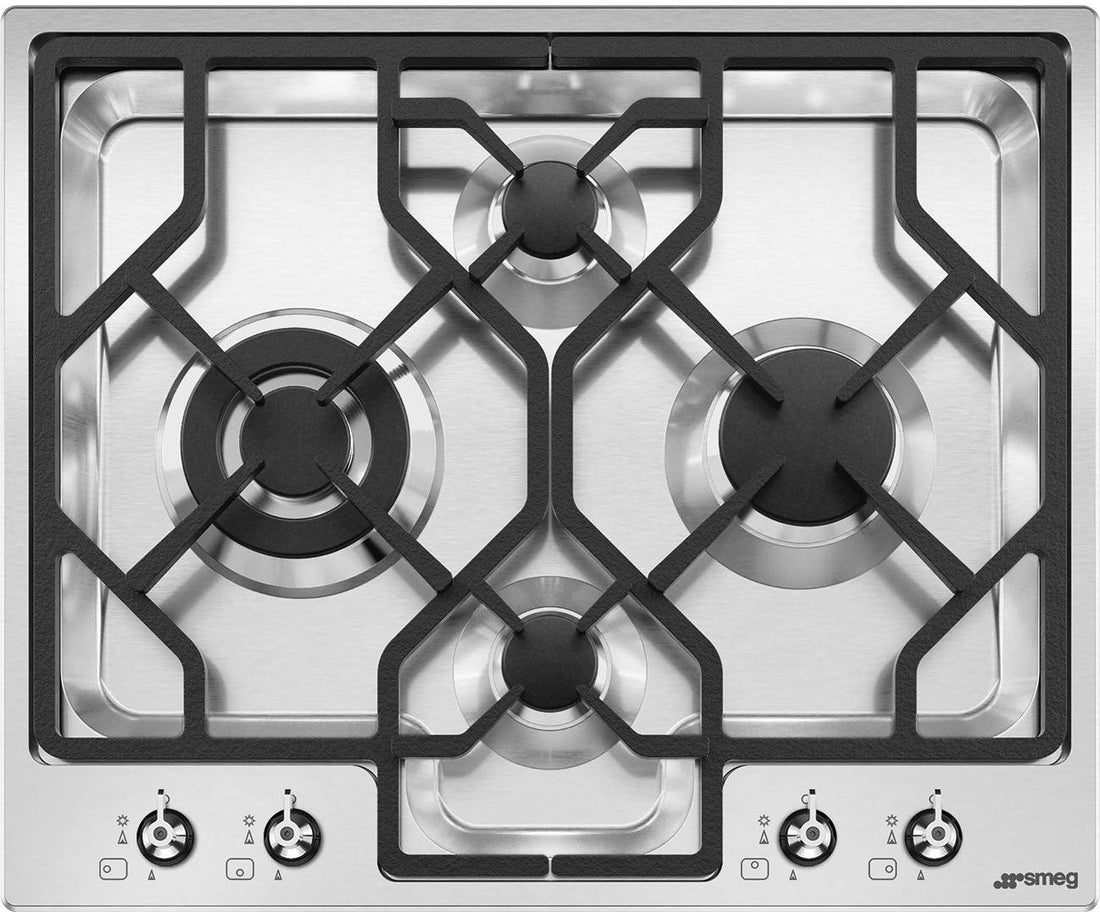 Smeg - Classic 24" Gas Cooktop with Pro Style Knobs - PGFU24X2
