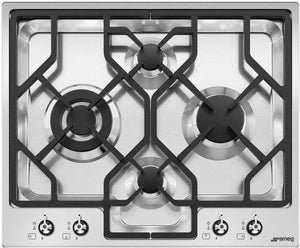 Smeg - Classic 24" Stainless Steel Gas Cooktop - PGFU24X