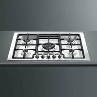 Smeg - Classic 30" Drop-In 5-Burner Gas Cooktop - Stainless Steel - PGFU30X (Special Order Item)