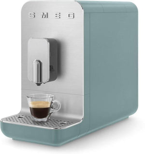 Smeg - Collezione Retro 50's Style Emerald Green Bean Cup Coffee Machine With Built-in Coffee Grinder Matte - BCC13EGMUS