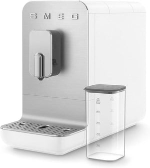 Smeg - Collezione Retro 50's Style White Bean Cup Coffee Machine With Built-in Coffee Grinder Matte - BCC13WHMUS