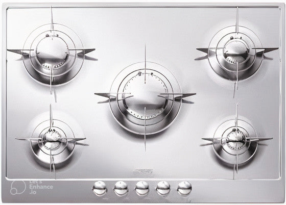 Smeg - Piano Design, Pack of Ever-Shine Grates & Burner Caps for PU75ES - GP75ES
