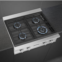 Smeg - Portofino 30" Stainless Steel Gas Rangetop - RTU304GX (Special Order Item)